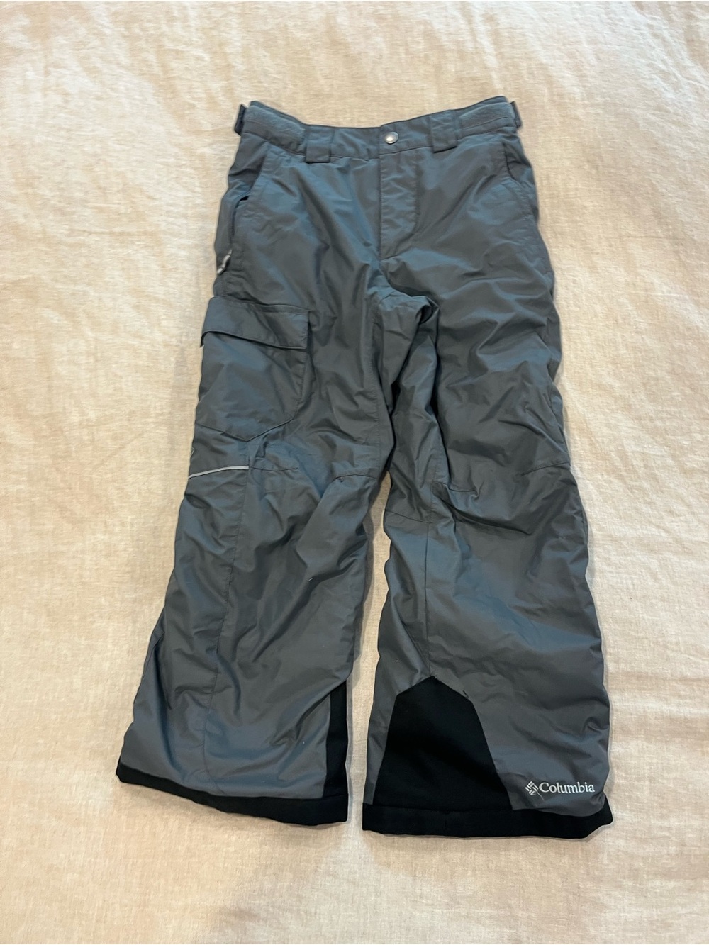 Columbia Gray and Black Waterproof boys bugaboo Ski Pants